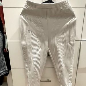 MUGLER White Logo Embossed Legging 38